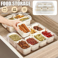9-Compartment Divided Serving Tray with Lid – PET Snack & Food Storage Box