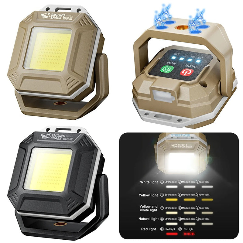 COB LED Rechargeable Inspection Lamp – Waterproof Magnetic Work Light with 180° Adjustable Angle & USB Type-C Charging