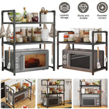 Kitchen Storage Organiser Rack – Heavy-Duty Countertop Shelf for Microwave, Oven & Kitchen Accessories
