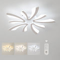 Modern LED Ceiling Light 48W – Dimmable V-Shaped Acrylic Flush Mount with Remote Control, 3000K/4000K/6500K for Bedroom, Living Room & Kitchen