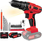 Professional Cordless Drill & Screwdriver Kit – 21V, 45Nm Torque, 2-Speed Gearbox & 29 Accessories