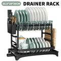 Drainer rack kitchen sink Kitchen Adjustable Plates Organizer Dish Bowl Drainer Storage Rack Cutlery Storage Holder