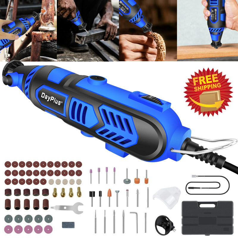 135W Rotary Tool Kit with 80pcs Accessories – Variable Speed 10000–32000 RPM Electric Multi Tool Grinder for Cutting, Drilling, Engraving, Polishing (Dremel Compatible)