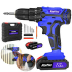 Cordless Drill Kit Electric Screwdriver Kit, 45Nm Cordless Combination Drill, LED Work Light, Home and Garden DIY Project Kit