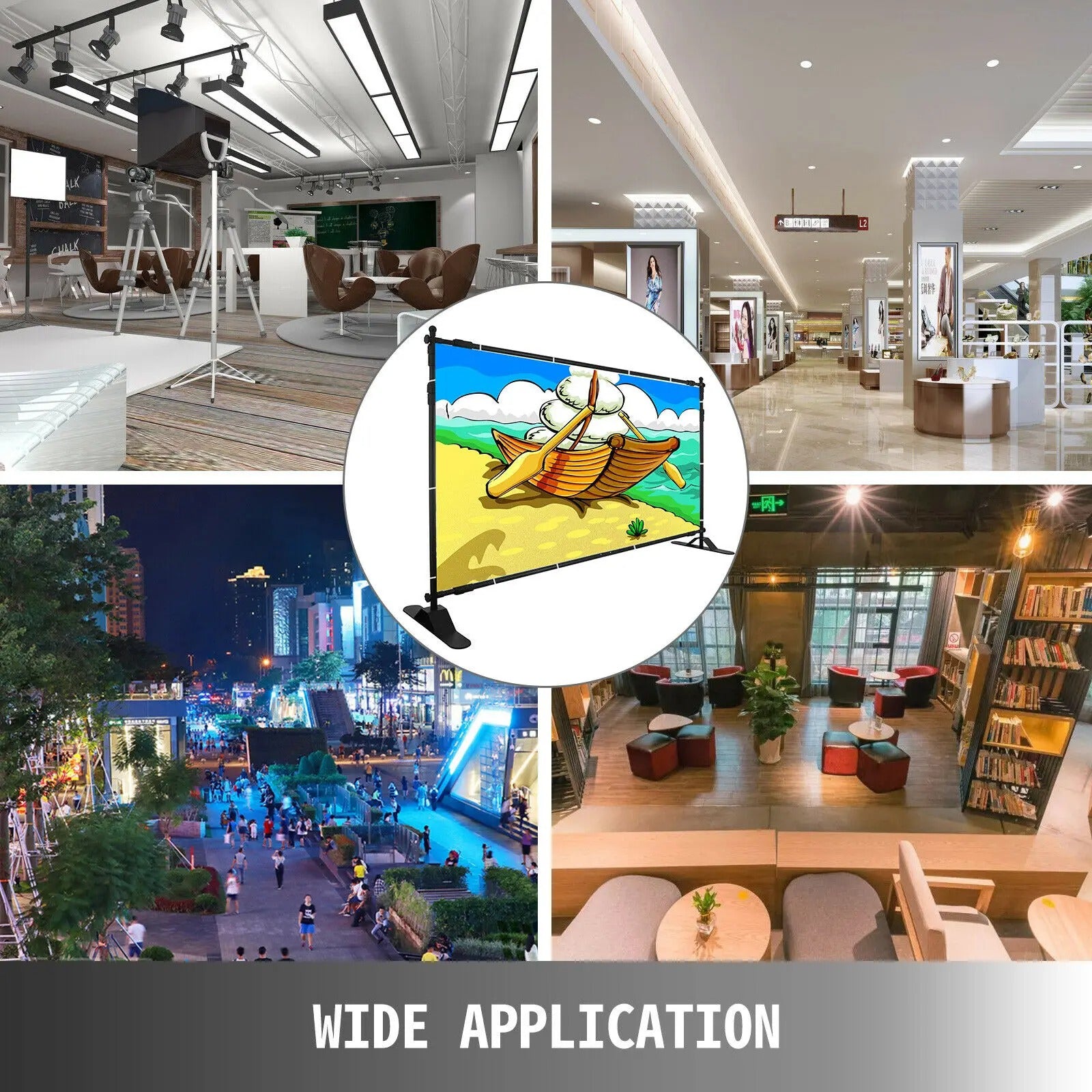 3x2.4M Backdrop Background Stand Adjustable Telescopic Backdrop Banner Stand for Photocall Video Wedding Event Party