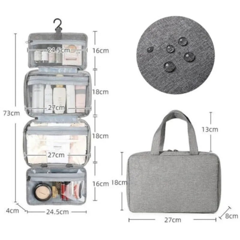 Travel Waterproof Folding Dry and Wet Separation Toiletry Bag Cosmetic Storage Bag Large Capacity Cosmetic Bag