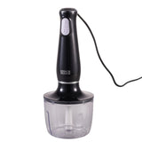800W 4-in-1 Hand Blender Set – Professional Immersion Blender with Whisk, Chopper & Beaker – Black