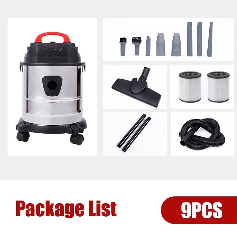 2000W Wet & Dry Vacuum Cleaner 20L Bagless Cylinder | Powerful Stainless Steel Cleaning Kit