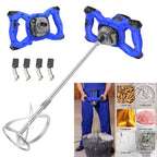 2600W Portable Electric Cement Mixer, 6 Speed Handheld Mixer Stirring Tool for Mixing Grout Paint Mortar Mud Plaster Tool