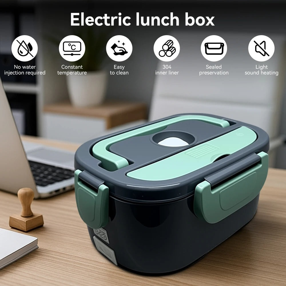 Electric Lunch Box Portable Food Heater Stainless Steel Inner Pot Food Container For Office Outdoor Camping Bento Picnic