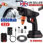 Portable Electric Pressure Washer Gun – 260W, 30BAR Peak Pressure, Rechargeable 24V Cordless Power Cleaner