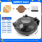 Professional Indoor Electric Pizza Oven – 1200W, 420℃ Fast Heat, Dual Control & 12" Removable Ceramic Stone