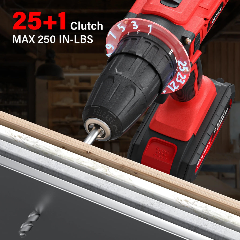 Professional Cordless Drill & Screwdriver Kit – 21V, 45Nm Torque, 2-Speed Gearbox & 29 Accessories