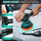 Electric Car Polishing Machine – Variable Speed Portable Buffer & Polisher with Dual Battery Set