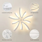 Modern LED Ceiling Light 48W – Dimmable V-Shaped Acrylic Flush Mount with Remote Control, 3000K/4000K/6500K for Bedroom, Living Room & Kitchen