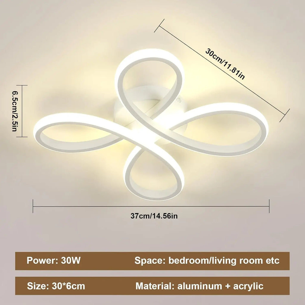 Modern LED Ceiling Light, 30W 3400LM Ceiling Lamp, LED Ceiling Light Fixture for Bedroom Living Room, Dining Room Kitchen