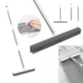 2-in-1 Rubber Broom with Squeegee – Silicone Pet Hair Remover, Long Handle Floor & Window Cleaning Brush