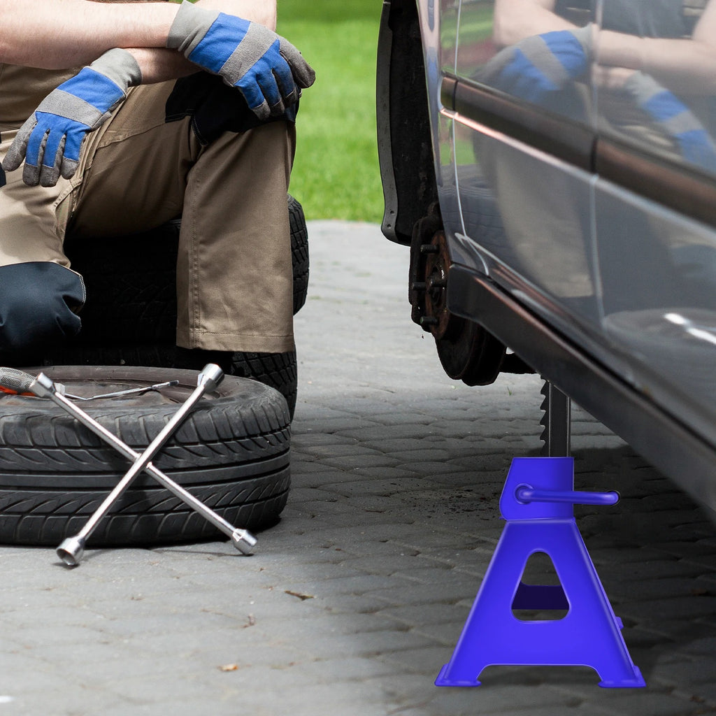 3 Ton Axle Stands – Adjustable Heavy Duty Steel Jack Stands (11.4–17 Inch), Set of 2