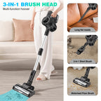 Cordless Upright Stick Vacuum Cleaner,3 In 1 Wireles Handheld Vacuum Cleaner 130000RPM Brushless for Carpets, Hard Floor