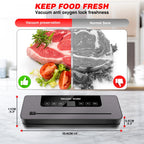 Automatic Food Vacuum Sealer Machine – 5 Modes, Built-in Cutter, 10 Vacuum Bags, Wet & Dry Food Sealing