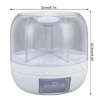 Rotating Rice & Grain Dispenser – 6-Compartment Sealed Food Storage Container, Insect-Proof Kitchen Organiser
