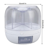 Rotating Rice & Grain Dispenser – 6-Compartment Sealed Food Storage Container, Insect-Proof Kitchen Organiser