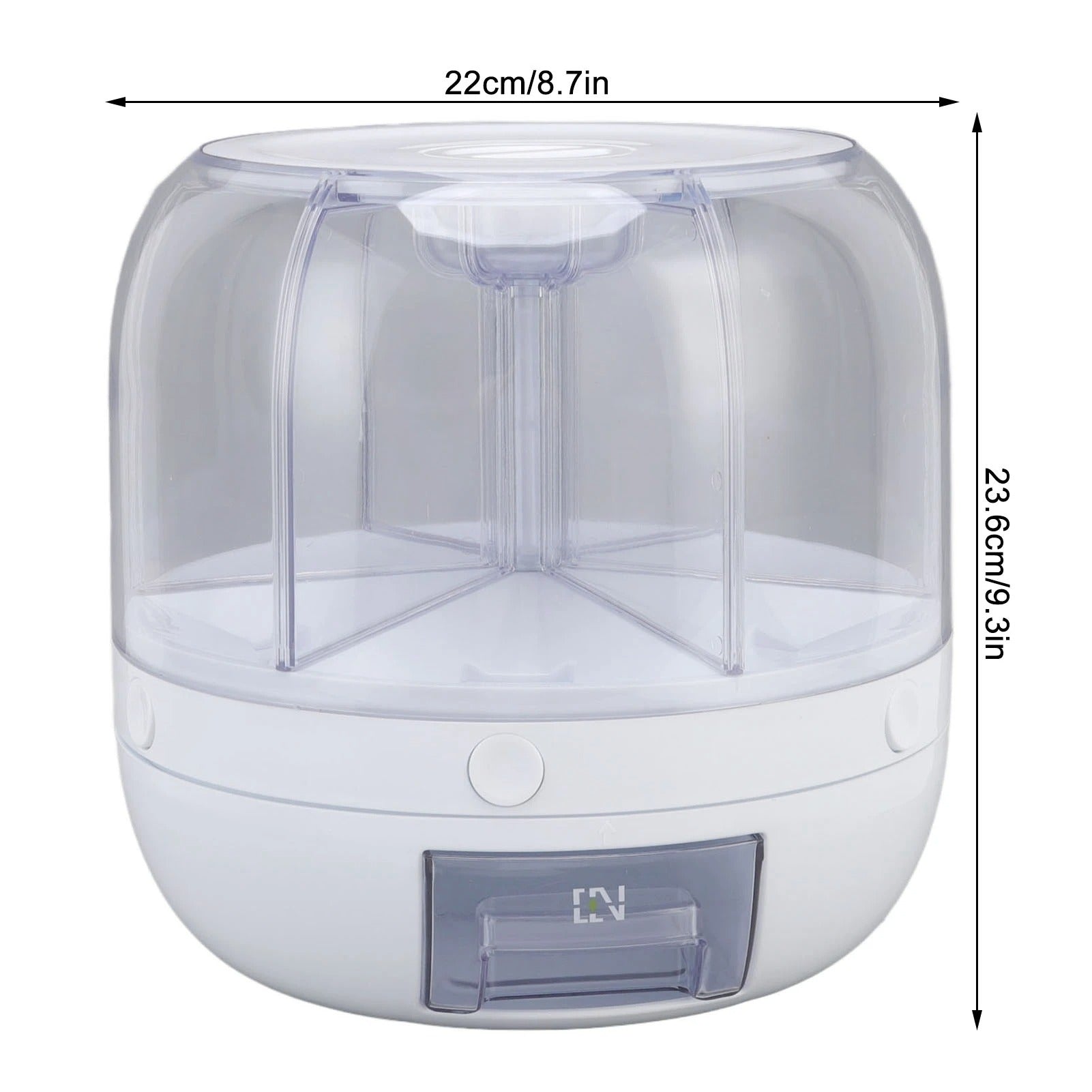 Rotating Rice & Grain Dispenser – 6-Compartment Sealed Food Storage Container, Insect-Proof Kitchen Organiser
