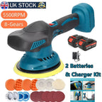125mm Cordless Eccentric Polisher Set – High-Performance 380W Buffer for Car Detailing & Home DIY