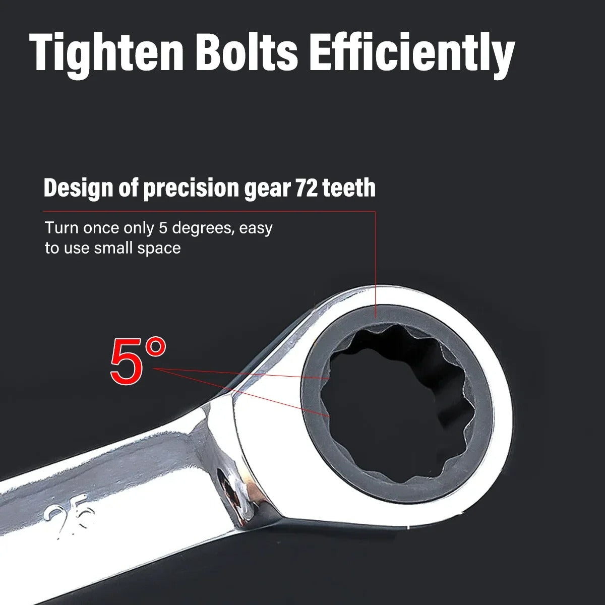 12pcs Metric Ratchet Spanner Wrench Set 8–19mm | Combination Ratcheting Spanners with Roll-Up Pouch