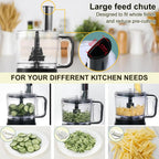 TopStrong 6-in-1 Food Processor 800W with 2L Bowl, 3 Speeds & Pulse – Chop, Slice, Shred & Knead Dough