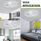 Modern Square Ceiling Light, LED Chandeliers, 42W Acrylic Ceiling Lamp for Kitchen Dining Room Living Room,6500K