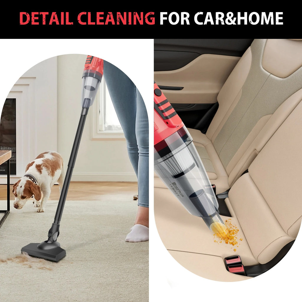 2-in-1 Cordless Handheld Vacuum Cleaner for Home & Car – Powerful 5500Pa Suction, USB Rechargeable