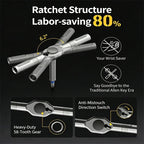 24-in-1 Magnetic Ratchet Screwdriver & Allen Wrench Set – Compact Multi-dlTool with T-Hane
