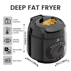 Mini Deep Fat Fryer – 850W-950W Electric Chip Fryer with Removable Oil Tank & Cool-Touch Housing