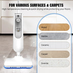 1500W Steam Mop with Detachable Handheld Cleaner – Powerful Floor Steamer for Carpet, Laminate & Hardwood Floors