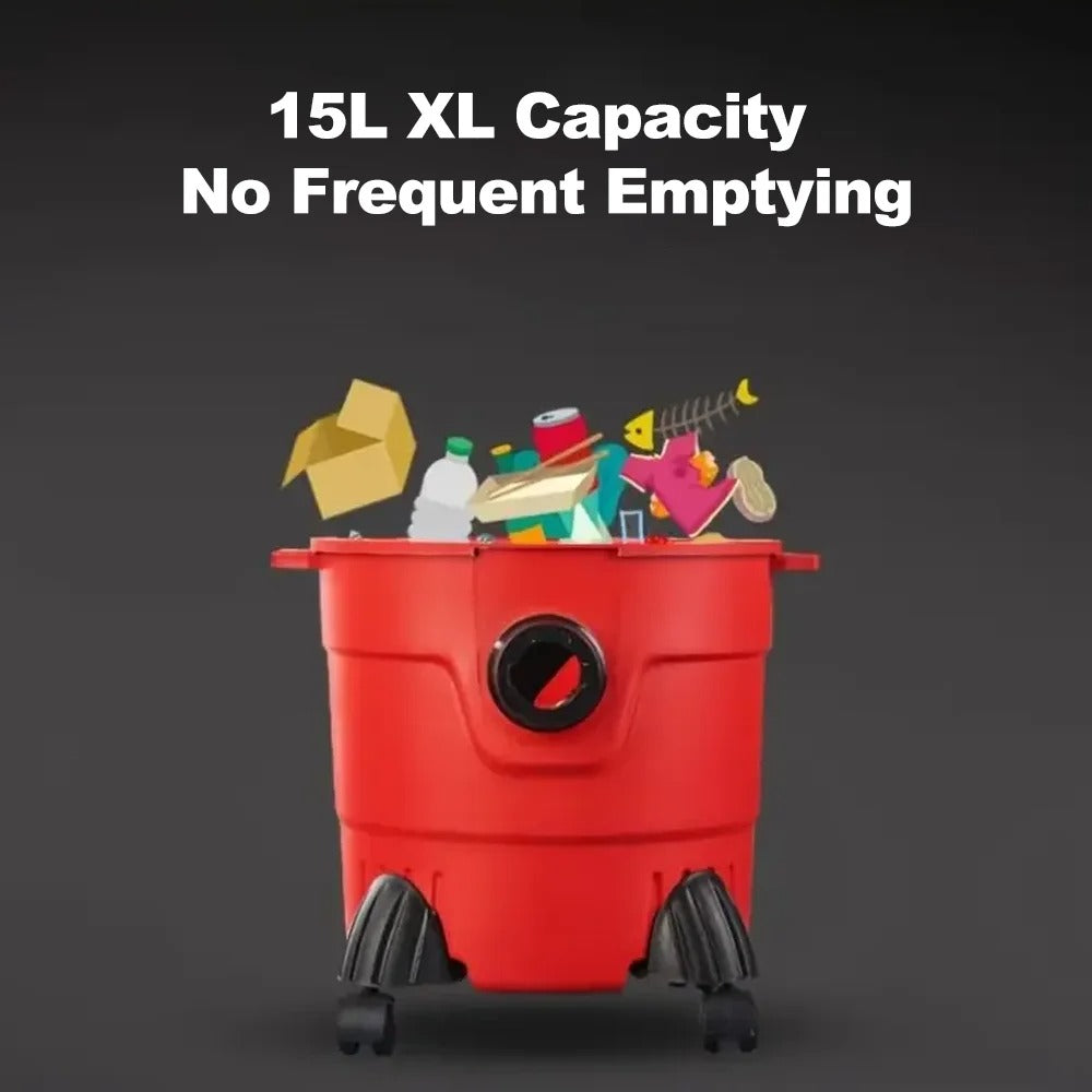 15L / 18L Dry & Wet Vacuum Cleaner with Blow Function – 4m Cord, Large Bucket Design for Home & Commercial Use