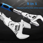 10-Inch Multi-Function Adjustable Ratchet Wrench – 180° Folding Head & High-Torque Precision Tool