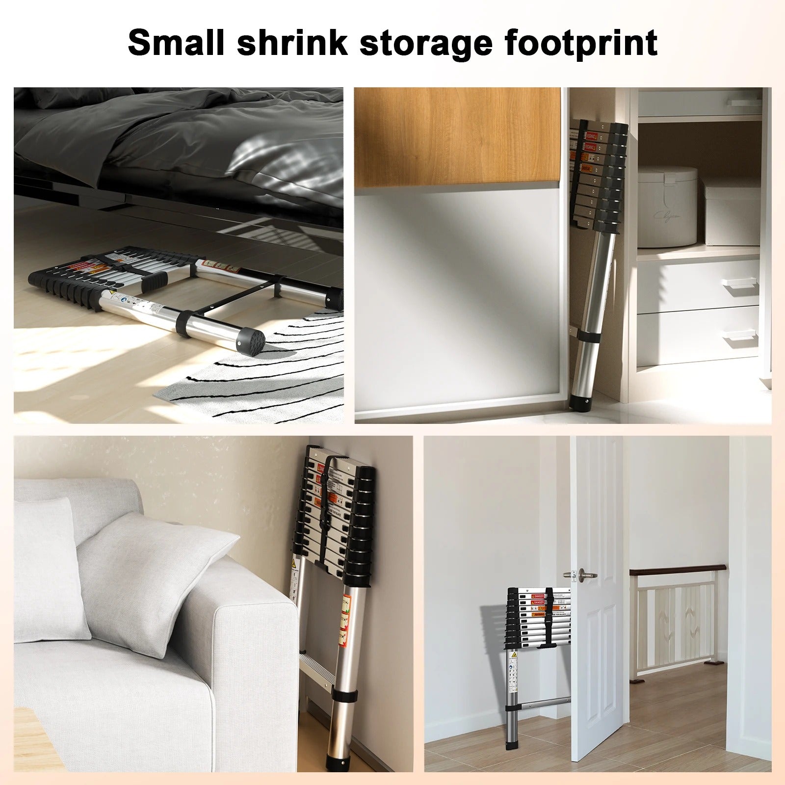 Telescopic Ladder Stainless Steel,load 150kg, Convenient Extendable ,For Pulling Walls, Changing Light Bulbs,Repairing Roofs,RV   4.8   160 Reviews   ౹   2,000+ sold