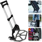 Folding luggage trolley portable hand truck lightweight aluminum luggage home warehouse garden office trolley Load 80KG