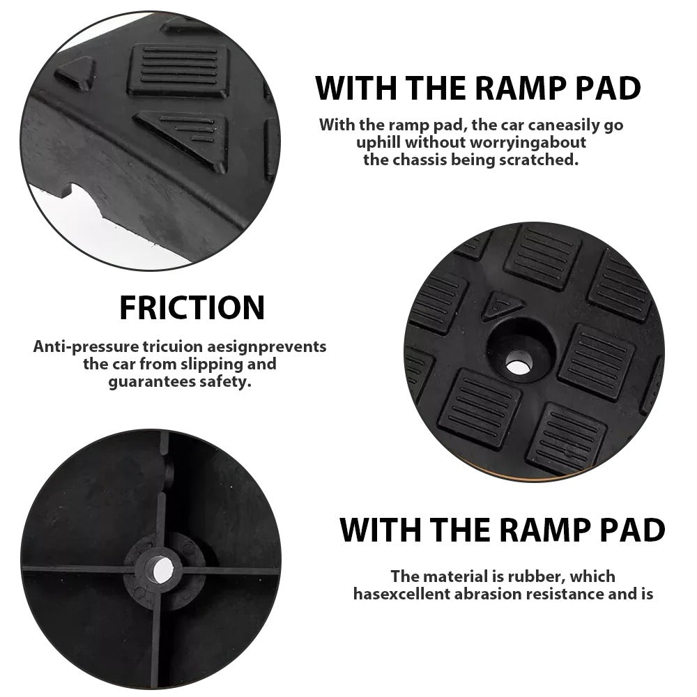 2pcs 50x27x7cm Ramps Curb Assisted Ramp Pad Portable PE Speed Bumps Slope for Driveway Loading Dock Sidewalk