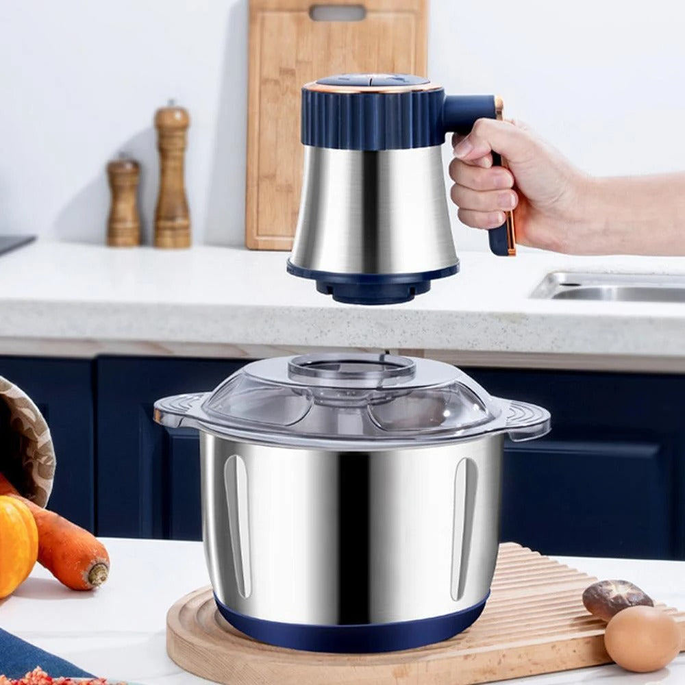 5L Multifunctional Electric Food Processor – Powerful 5-Speed Mixer & Meat Grinder with Stainless Steel Bowl