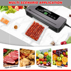 Automatic Food Vacuum Sealer Machine – 5 Modes, Built-in Cutter, 10 Vacuum Bags, Wet & Dry Food Sealing