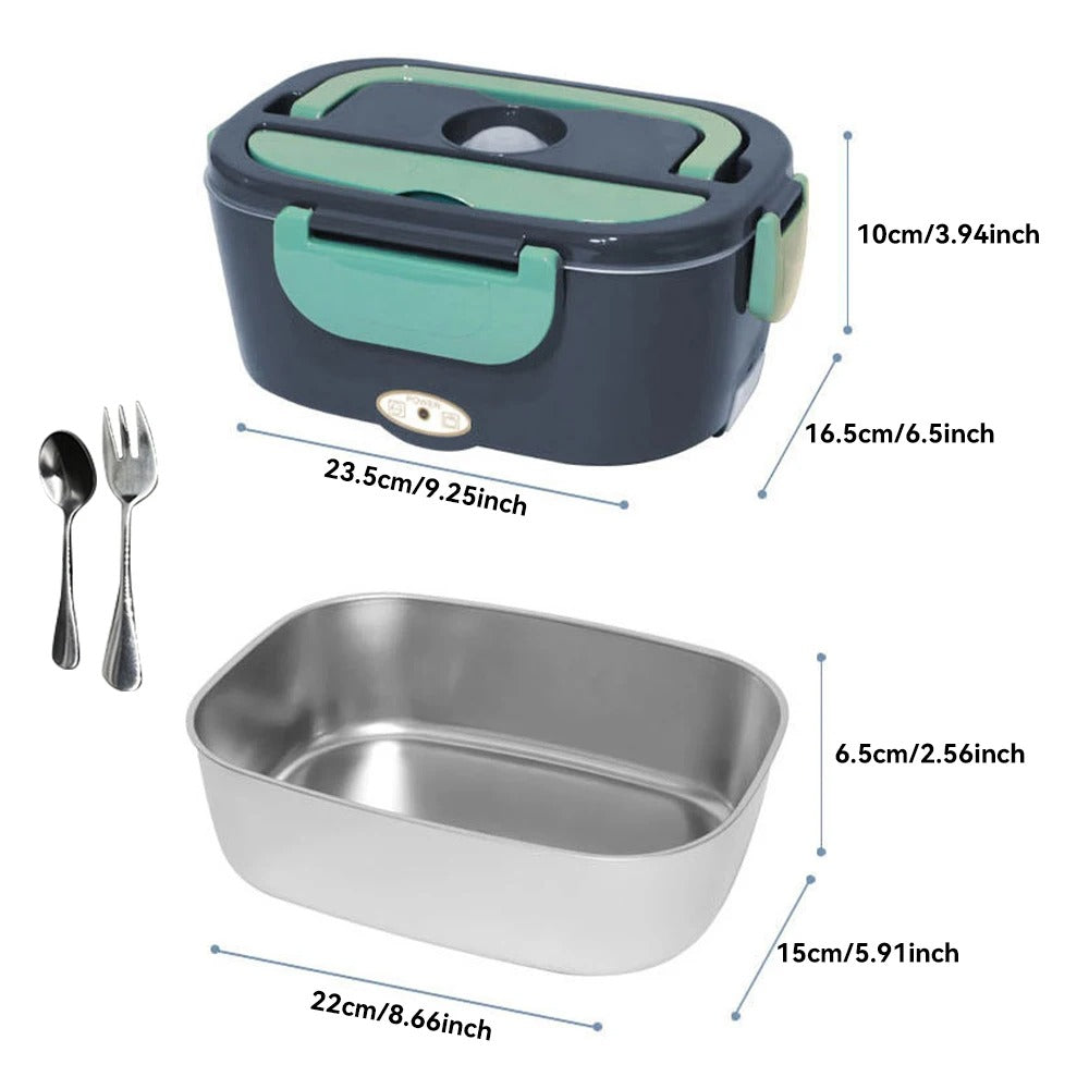 Electric Lunch Box Portable Food Heater Stainless Steel Inner Pot Food Container For Office Outdoor Camping Bento Picnic