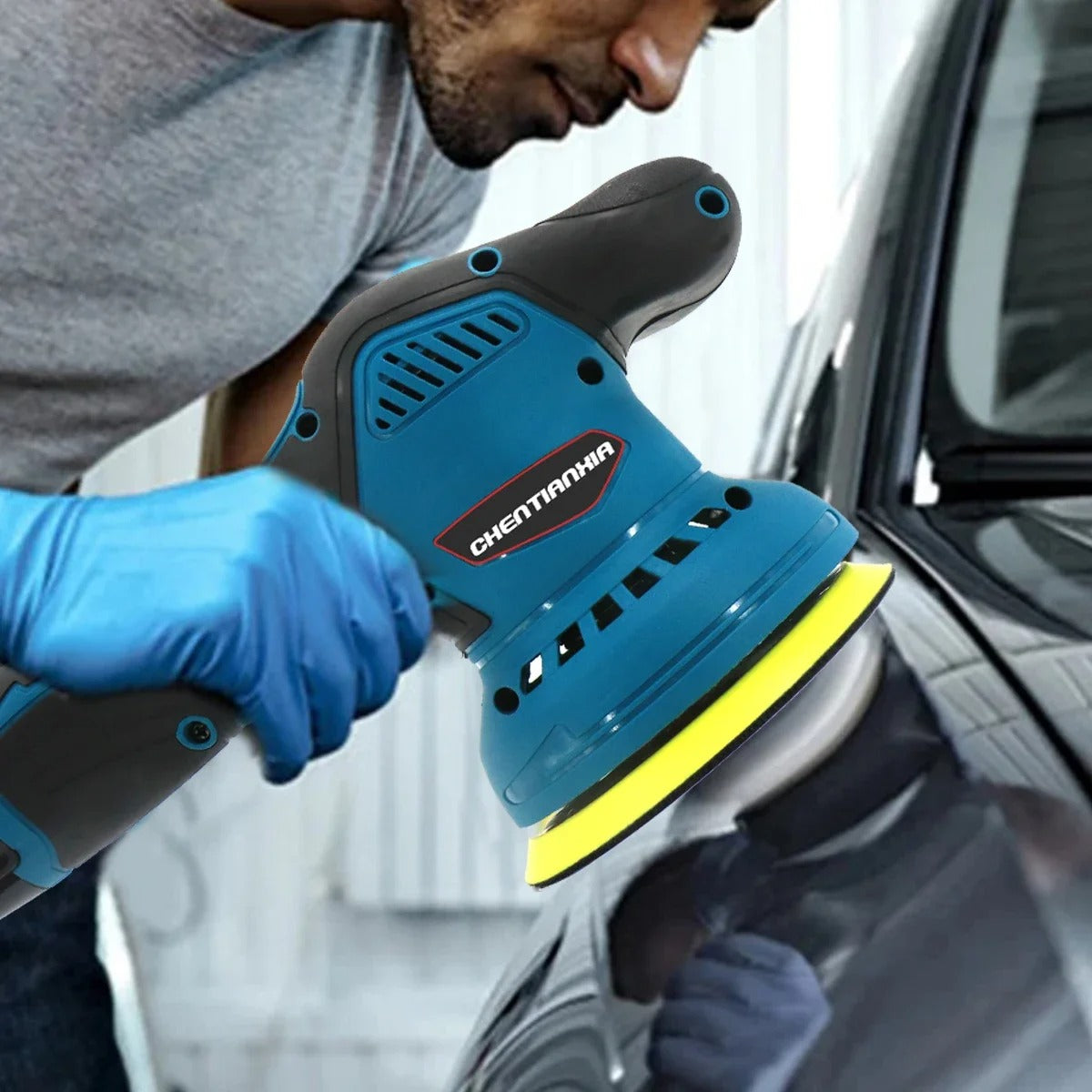 125mm Cordless Eccentric Polisher Set – High-Performance 380W Buffer for Car Detailing & Home DIY