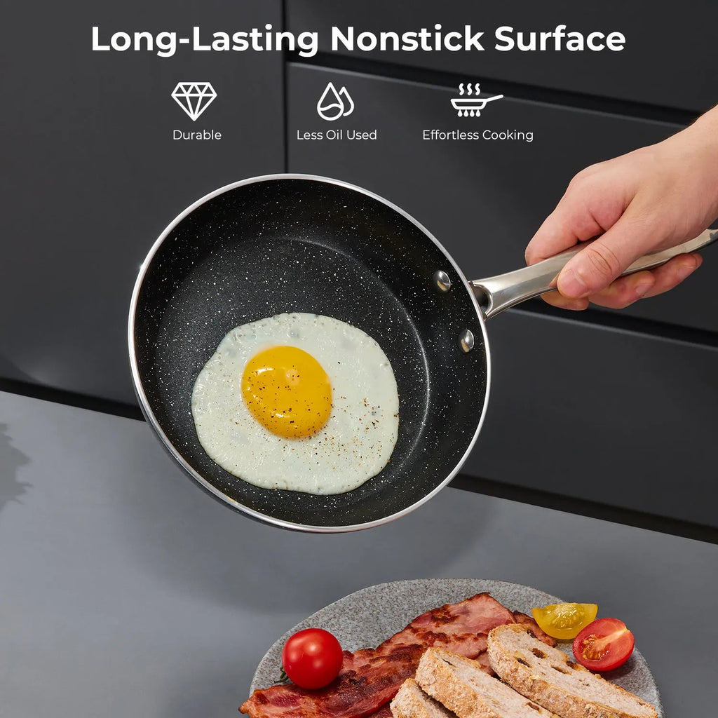 Premium Aluminium Non-Stick Pot & Pan Set (10pc) – Oven-Safe, Dishwasher-Safe & Induction-Ready