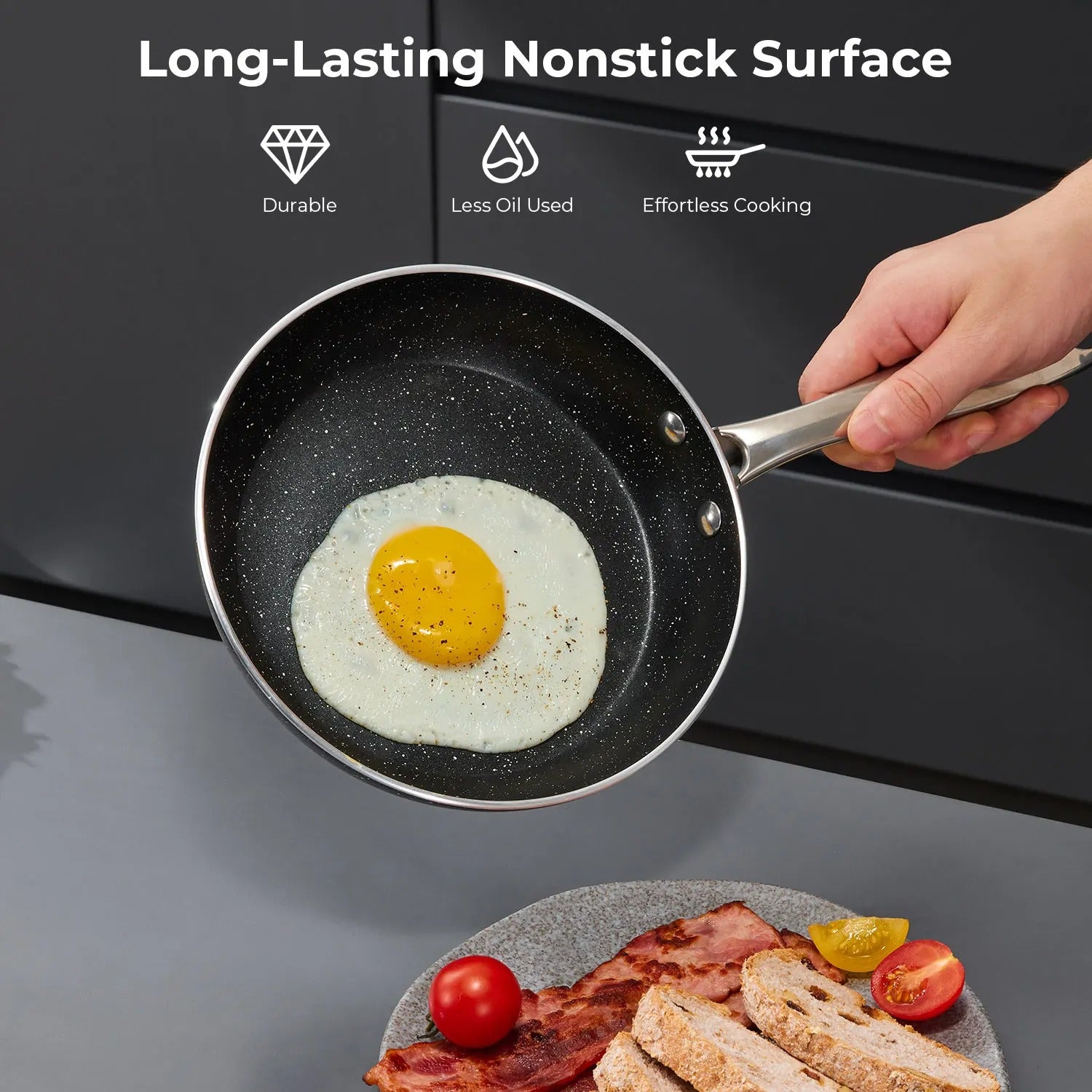Premium Aluminium Non-Stick Pot & Pan Set (10pc) – Oven-Safe, Dishwasher-Safe & Induction-Ready