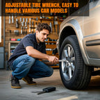High-Torque Telescopic Wheel Nut Wrench – Universal Extendable Lug Wrench for Roadside Breakdown Emergencies