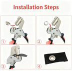 10mm Handheld Eyelet Punch Plier Kit – Heavy-Duty Grommet Tool for Leather, Fabric, Canvas & Tarps