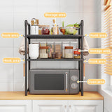 Kitchen Storage Organiser Rack – Heavy-Duty Countertop Shelf for Microwave, Oven & Kitchen Accessories