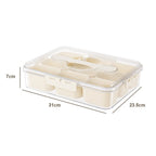 9-Compartment Divided Serving Tray with Lid – PET Snack & Food Storage Box